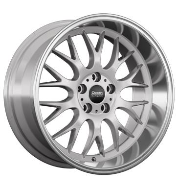 Ocean Wheels Super DTM silver diamond 8,5x18 5/108 ET6