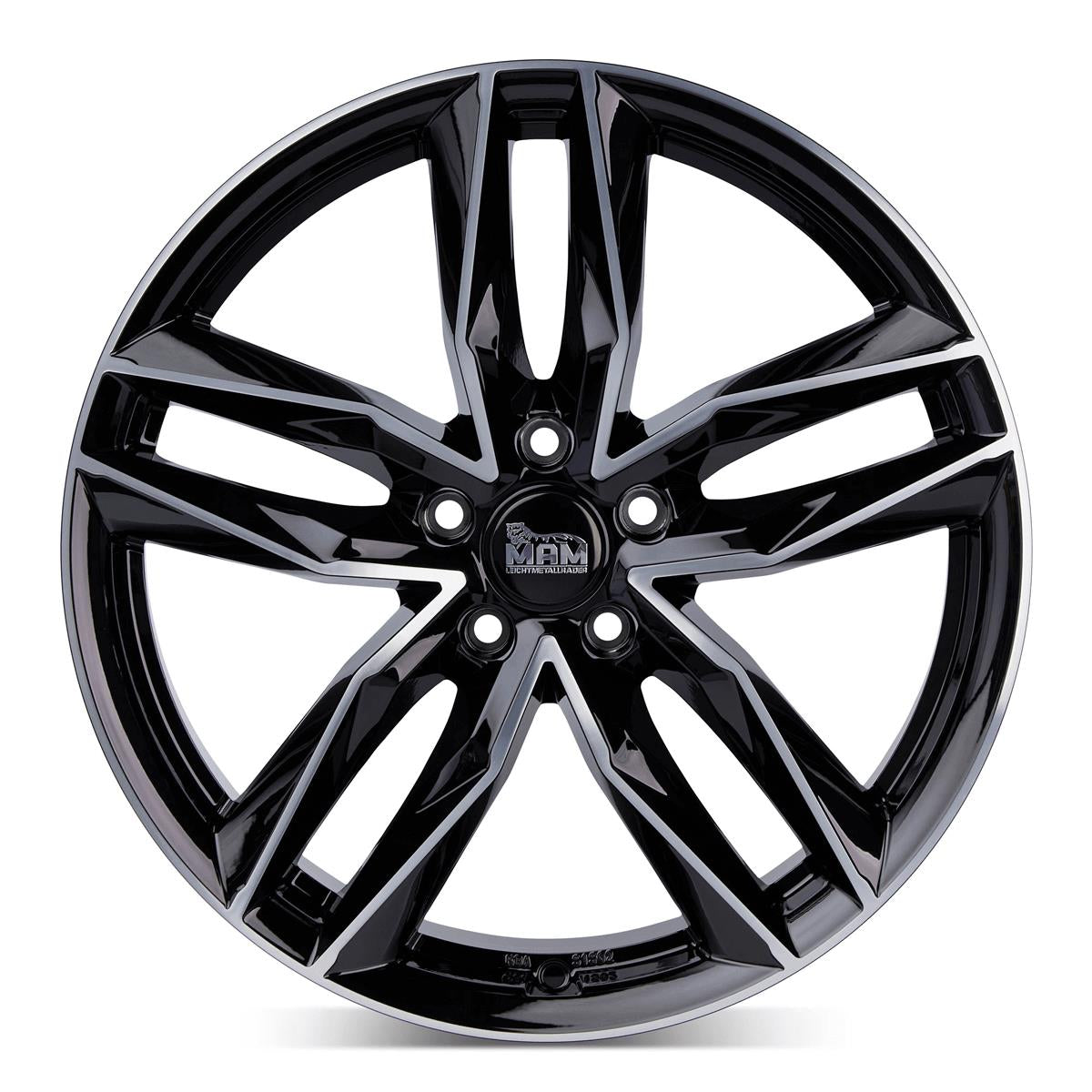 MAM LEICHTMETALLRäDER RS3 BLACK FRONT POLISH 8x18 5/112 ET45