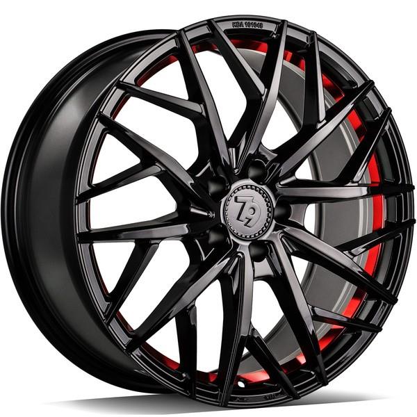 SSF-1 Black Glossy Red Inner Lip 8,5x19 5/112 ET45 CB66.6 60°